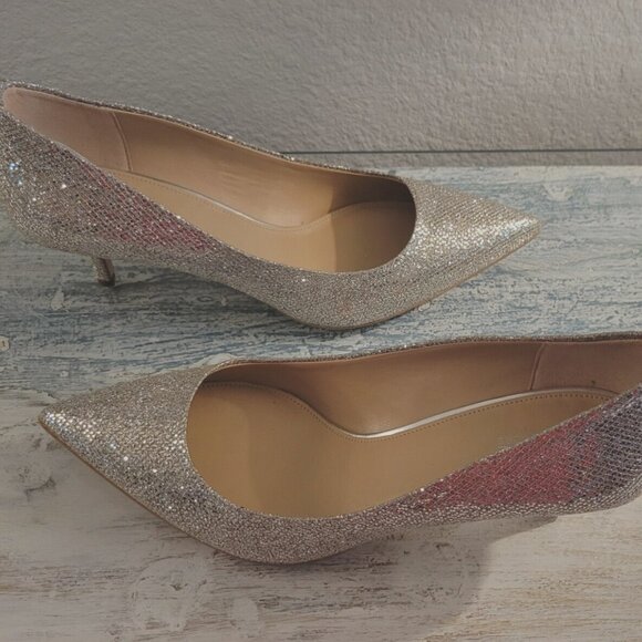 MICHAEL KORS MK-FLEX KITTEN PUMP GLITTER - Picture 10 of 13